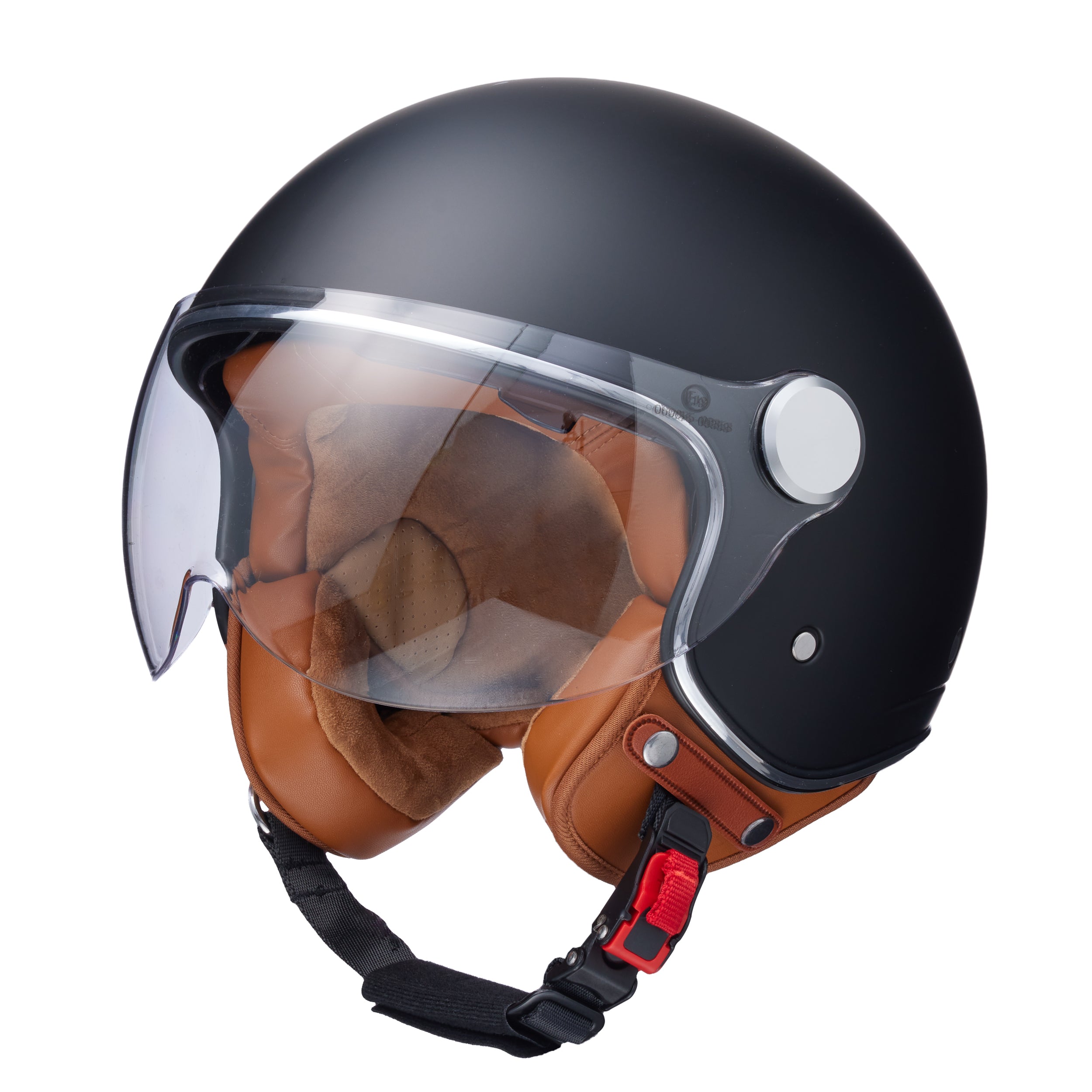 monaco helmets "Premium" mattschwarz mit Sonnenblende