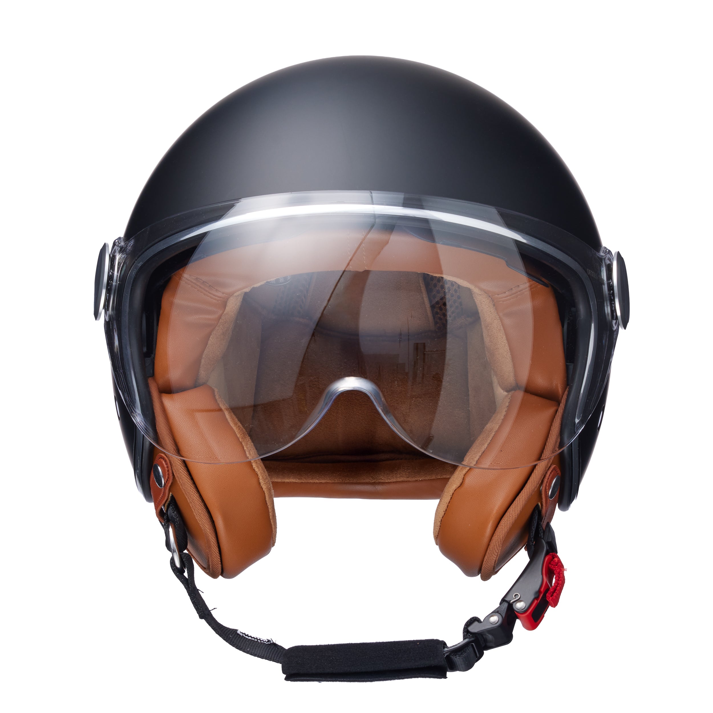 monaco helmets "Premium" mattschwarz mit Sonnenblende