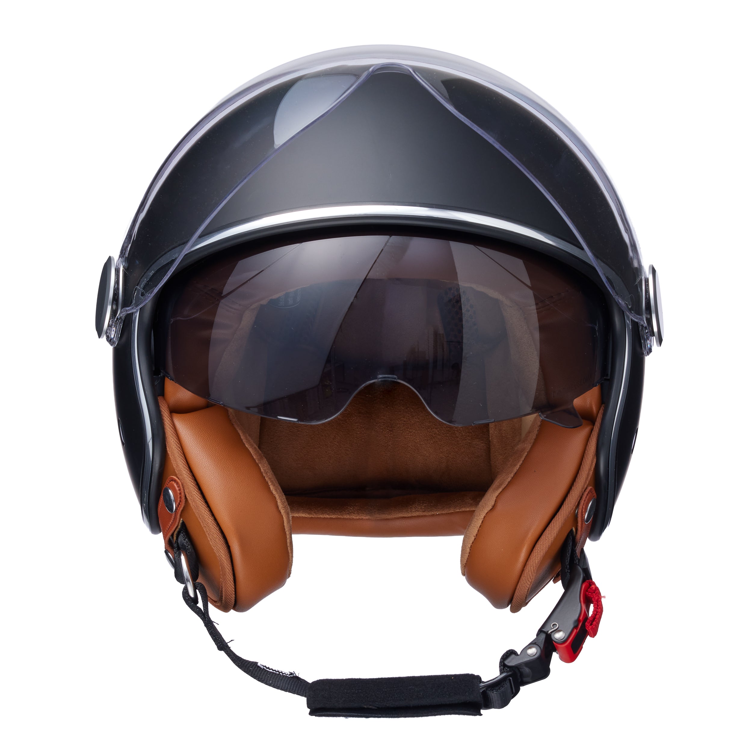 monaco helmets "Premium" mattschwarz mit Sonnenblende