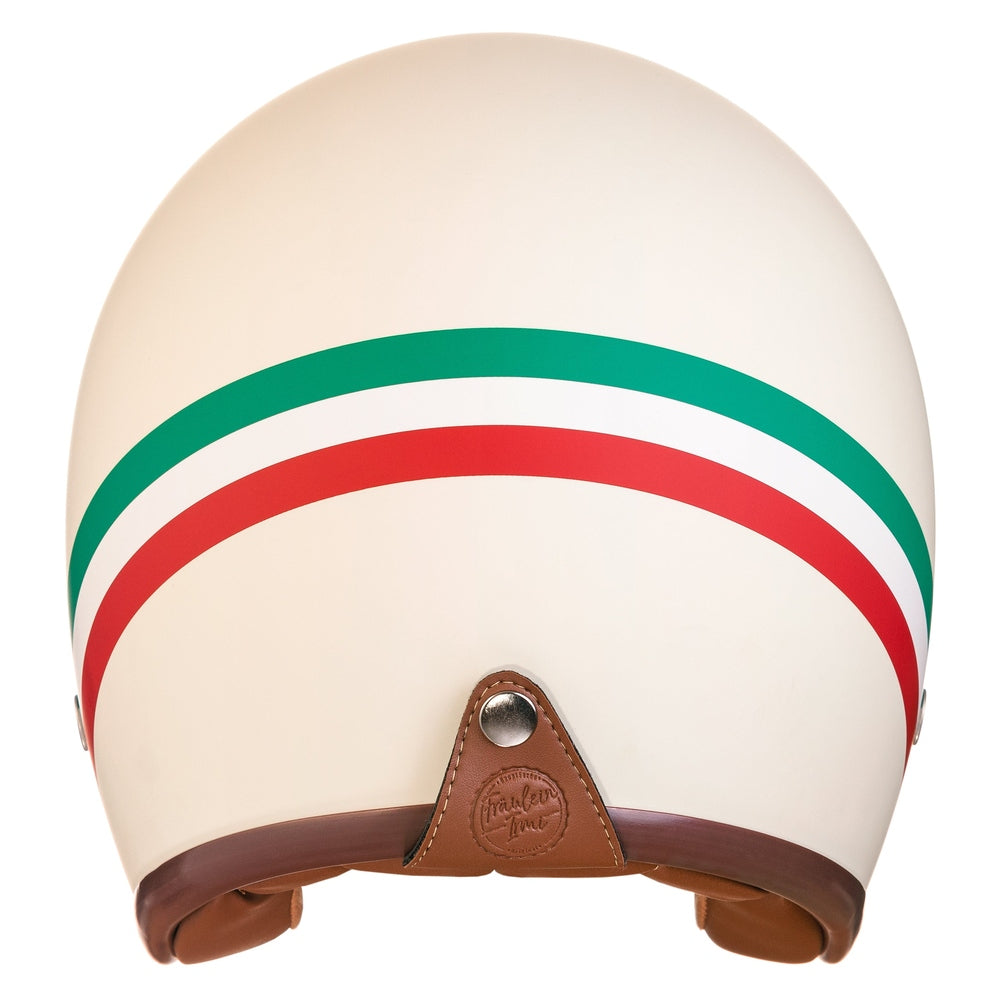 “Irmi Crema Italiana” Jethelm in matt-creme mit Italienflagge