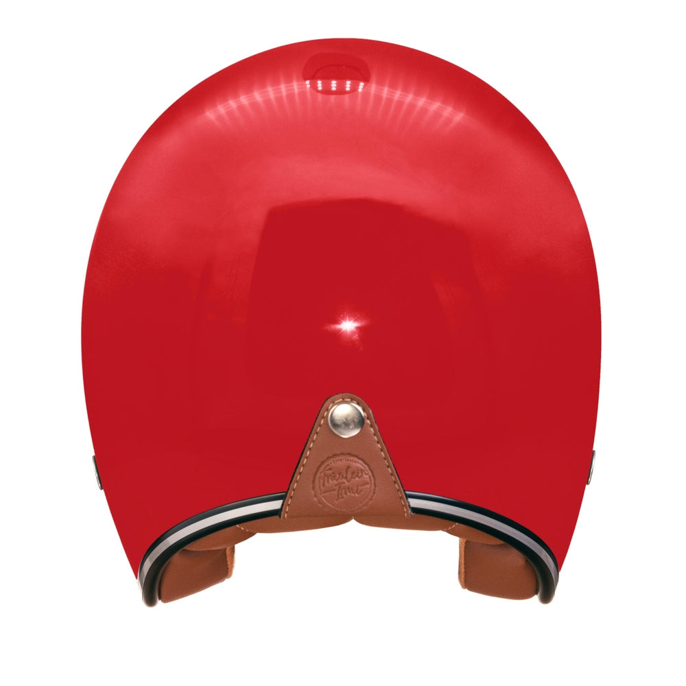 “Irmi und der böse Wolf” Jethelm in glänzend rot mit Chromrand