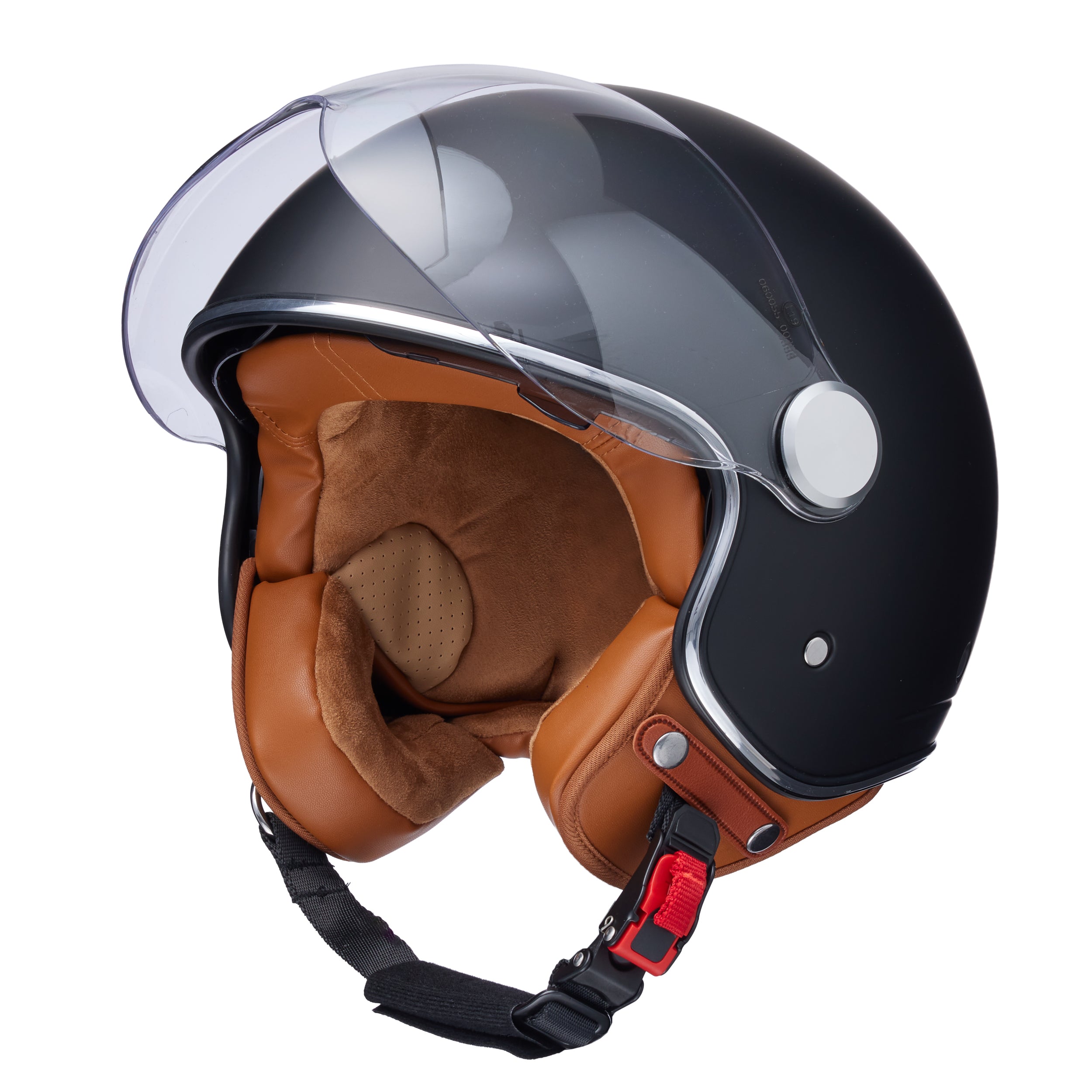monaco helmets "Premium" mattschwarz mit Sonnenblende
