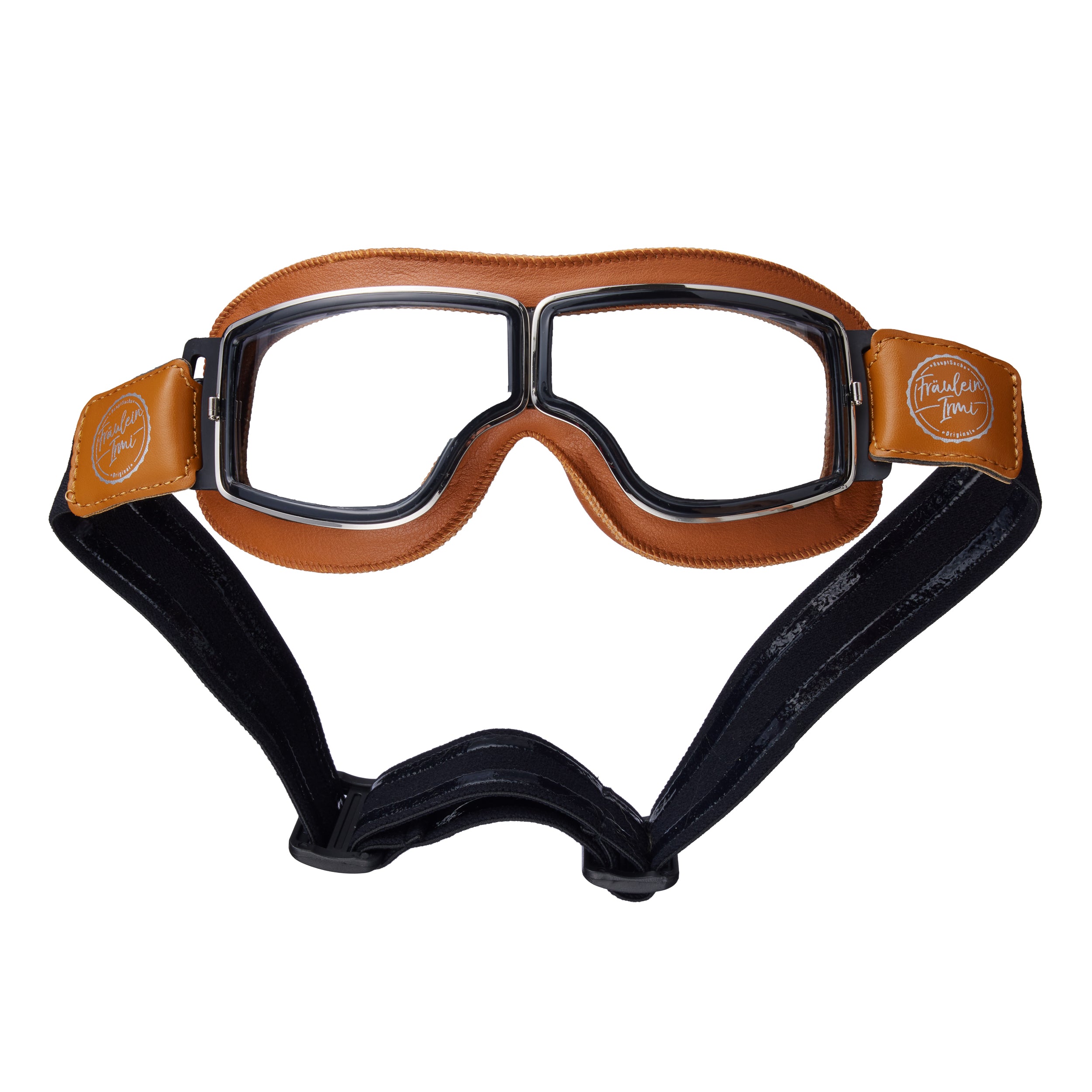 Fräulein Irmi Jethelm Brille mit braunem Lederband