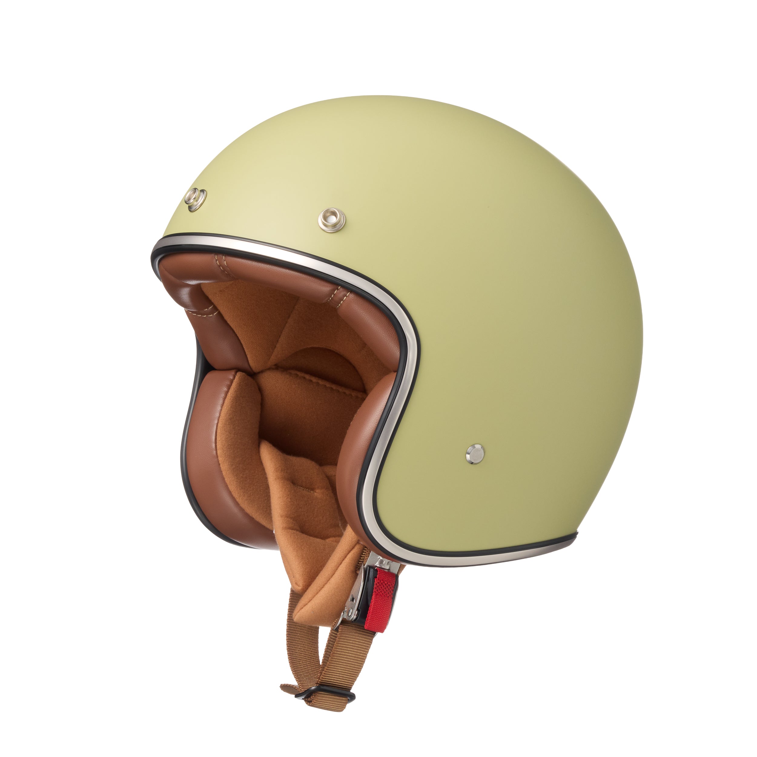 "Irmi Pistacchio" Jethelm 2.0 Fiberglas in Pistazie-grün mit Chromrand