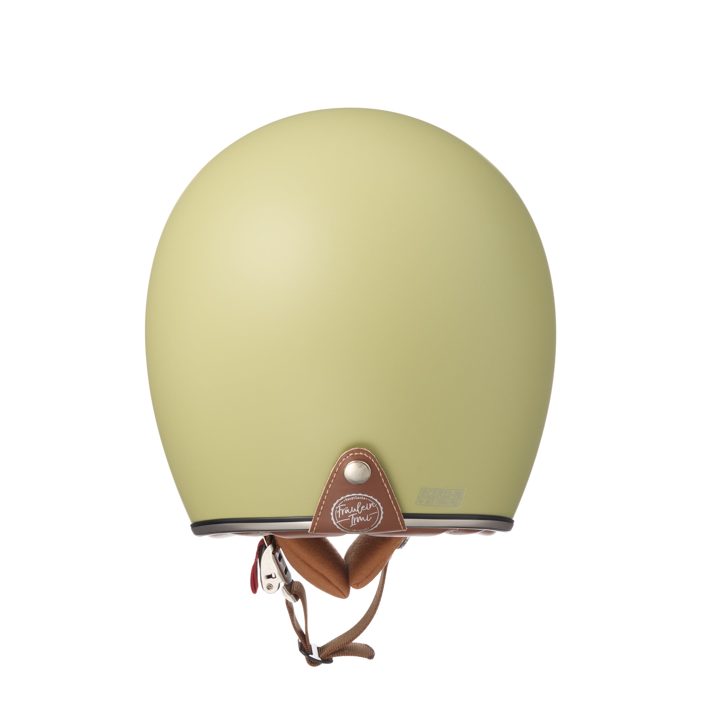 "Irmi Pistacchio" Jethelm 2.0 Fiberglas in Pistazie-grün mit Chromrand