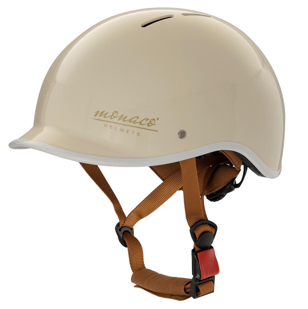 Monaco Fahrradhelm creme glänzend Gr. M