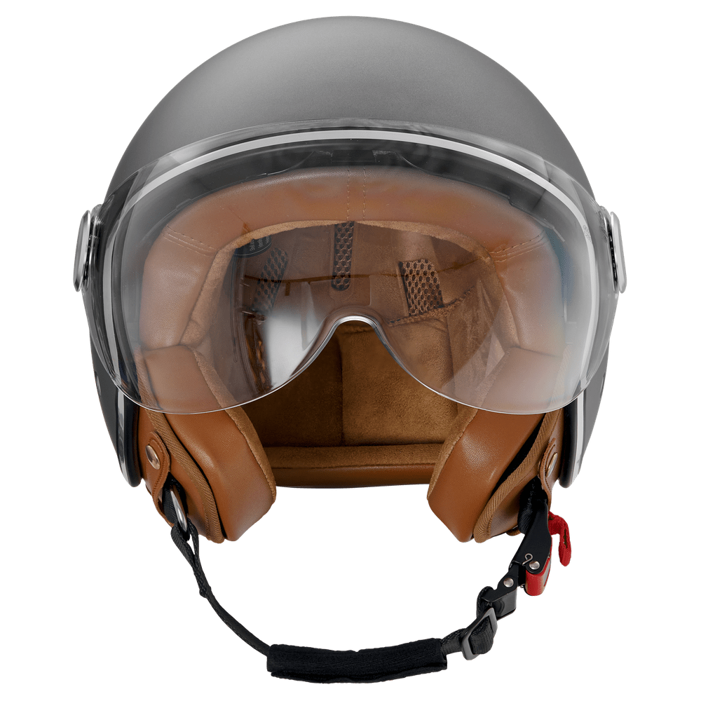 monaco helmets "Premium" mattgrau/anthrazit mit Sonnenblende