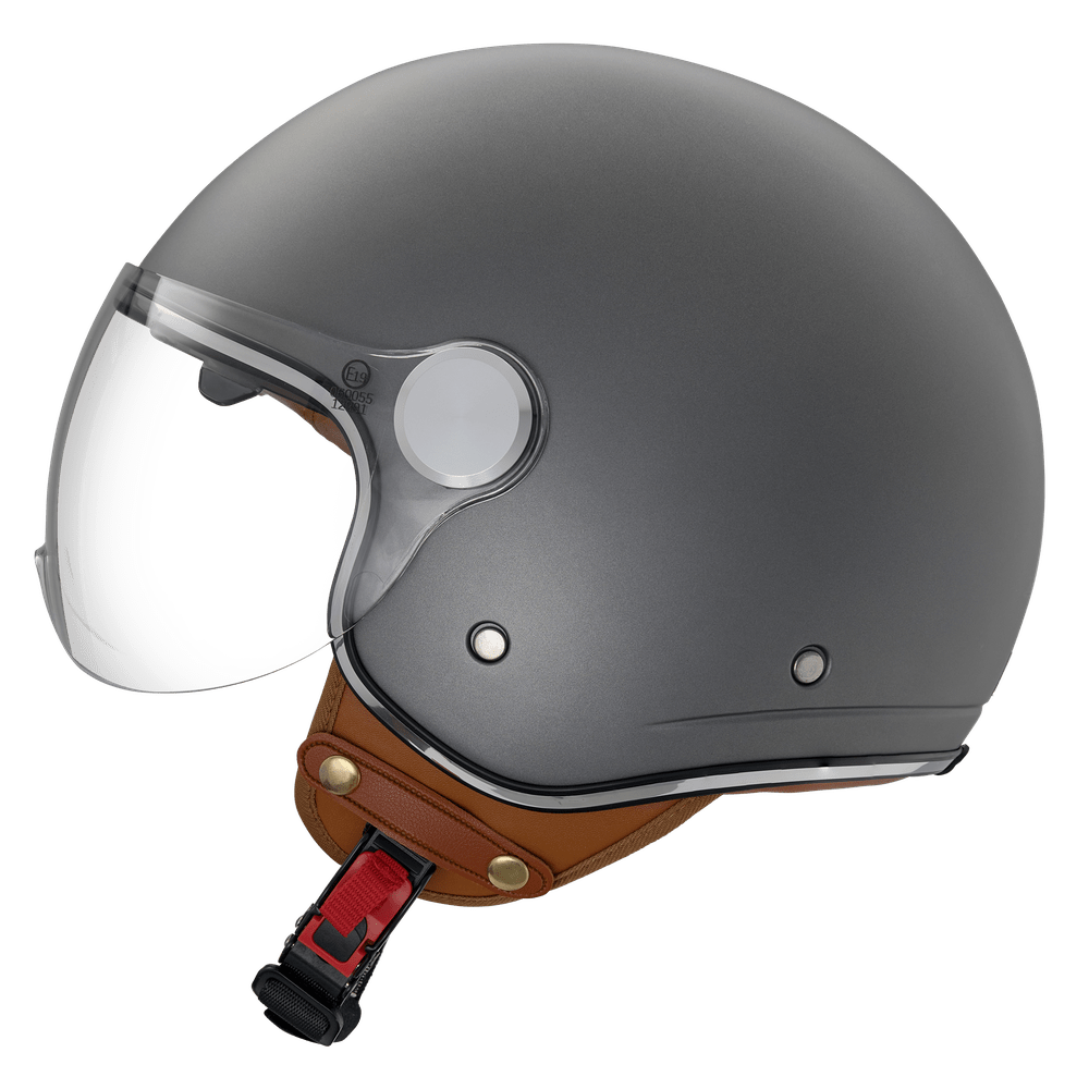 monaco helmets "Premium" mattgrau/anthrazit mit Sonnenblende